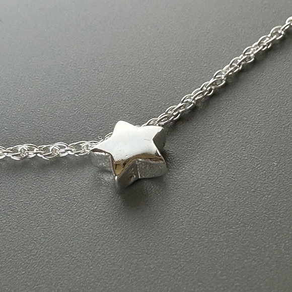Sterling Silver Clavicle Star Necklace - Picture 8 of 12